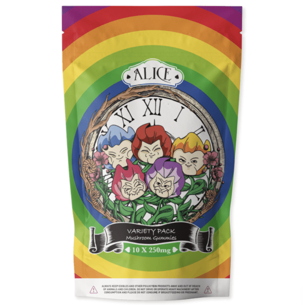 Alice Mushroom Gummy – Variety Pack (2500mg) packaging